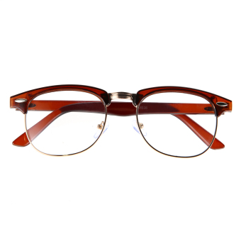 Gambar 2015 Eyewear frame kacamata optik mode membaca kacamata polos (onta)