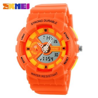 2016 Fashion Women Sports Watches Silicone Candy Colored Men's Casual Quartz Watch Student Watch(Orange) - intl  