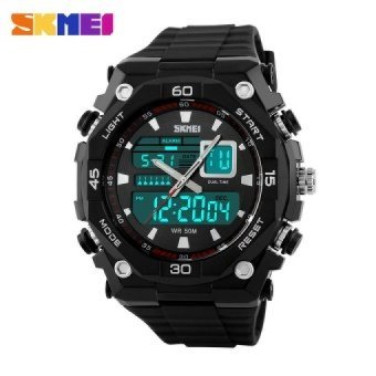 2016 Mens Quartz Digital Watch Men Sports Watches RelogioMasculino Relojes LED Military Waterproof Wristwatches 1092 - intl  