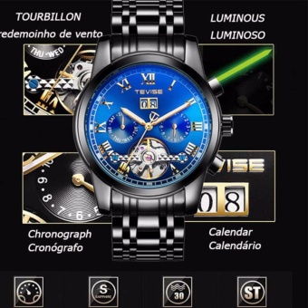 2017 NEW Relogio Automatico Masculino tourbillon TEVISE Automatic Mechanical Watches Men Automatic militar Fashion Sport Military Watch 9005 - intl  