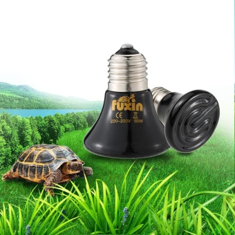 Gambar 220V 50W Mini Pet Heating Light Bulb E27 Infrared Ceramic Emitter Heater Lamp for Coop Pet Reptiles Brooding Turtle Amphibians Farm Animals   intl