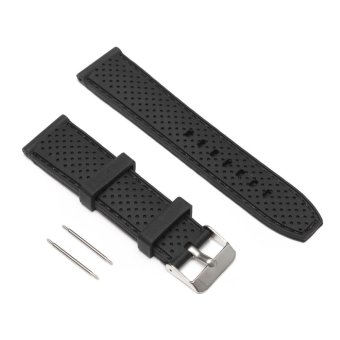 22mm Replacement Silicone Rubber Diver Watch Band Strap 115 Long Belt w/ Buckle - intl  