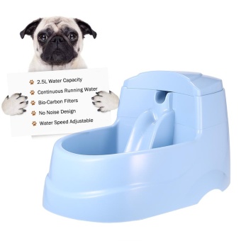 Gambar 2.5L Electric Pet Drinking Fountain Bowl with Carbon Filters Automatic Cat Dog Fresh Running Water Dispenser Pet Watering Supplies   intl