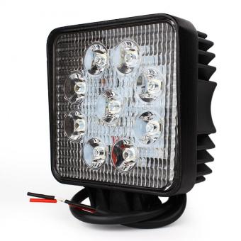 Gambar 27 watt Super terang 12 V 24 V lampu kerja LED lampu kerja lampubulat Off Road untuk Off Road motor mobil truk (lampu sorot)