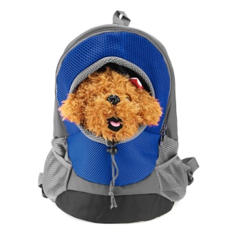 Gambar 35*30*14 cm Portable Pet Dog Cat Puppy Head Out Carrier Comfort Travel Backpack Blue   intl