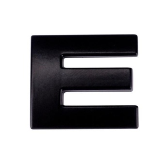 Gambar 3D DIY Metallic Alphabet Sticker Car Emblem Letter Silver BadgeDecal BK E   intl