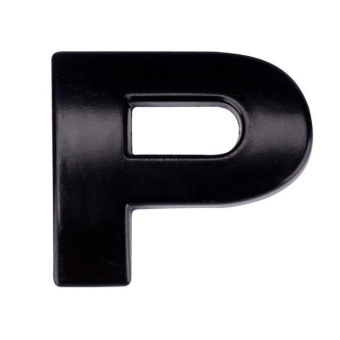 Gambar 3D DIY Metallic Alphabet Sticker Car Emblem Letter Silver BadgeDecal BK P   intl