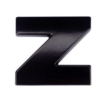 Gambar 3D DIY Metallic Alphabet Sticker Car Emblem Letter Silver BadgeDecal BK Z   intl