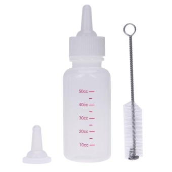 Gambar 50ml Puppy Kitten Feeding Bottle with Cleaning Brush   intl