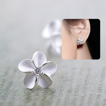 925 Perak 925 Prem Bunga Kristal Giwang Memasang Anting-anting Hadiah Perhiasan Wanita Mei 2018 - 4 925 perak 925 prem bunga kristal giwang memasang anting-anting hadiah perhiasan wanita - 4