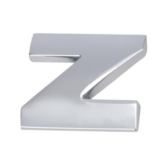 Gambar (A Z) 3D DIY Metallic Alphabet Sticker Car Emblem Letter SilverBadge Decal SL Z   intl