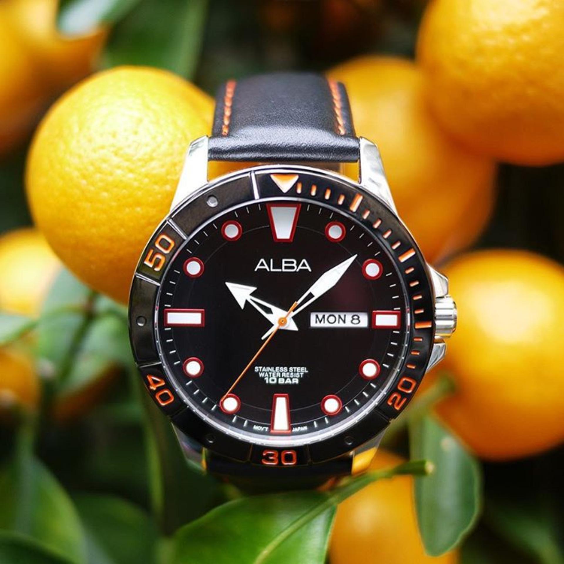 Harga Penawaran Alba Active Analog Jam Tangan Pria Tali Kulit Alba Active Analog Jam Tangan Pria Tali Kulit AT2045X1