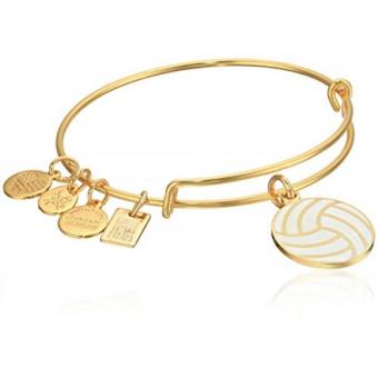 Gambar Alex and Ani Womens Team USA Volleyball Bangle Gold Tone One Size