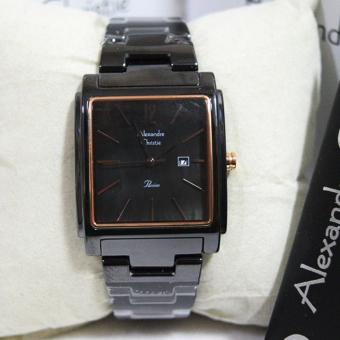 Alexandre Christie 2613 - Jam Tangan Wanita - AC 2613 - Rose Gold Black - Ceramics - Anti Air  