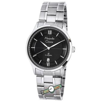 Gambar Alexandre Christie AC8505M Jamtangan Pria Stainless Steel Silver Hitam