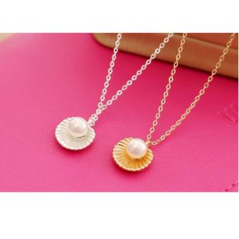 Amefurashi Kalung Korea Kerang Beauty White And Gold Sea Shells April 2018 - 2 Amefurashi Kalung Korea Kerang Beauty White and Gold Sea Shells - 2