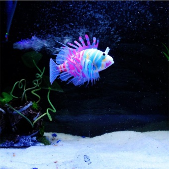 Gambar Aquarium Artificial Fish Silicone Lionfish Floating Decorations RD  intl