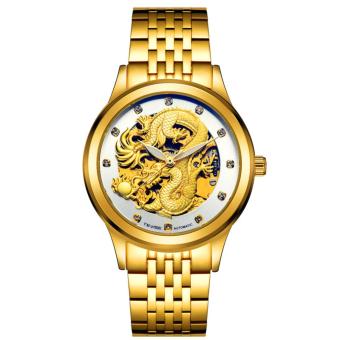 Automatic Mechanical Men's Watches Waterproof Luminous Wrist Watch Gold Dragon Watch - intl  