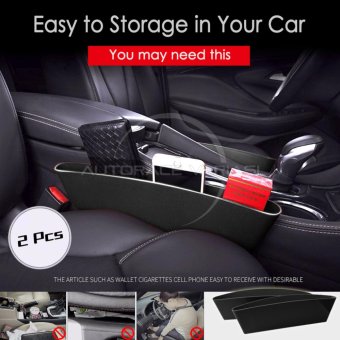 Autorace 2pcs Tray Rak Samping Jok Kursi Mobil Selipan
