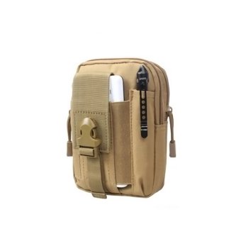 BEST TAS COWO IMPOR WAIST TACTICAL BAG WATERPROOF UNTUK DOMPET HP ROKOK BLACK WHITE ✓