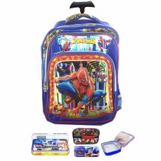 BGC 6 Dimensi Bantalan Punggung Avenger Spiderman 4 Kantung Timbul IMPORT Tas Troley .