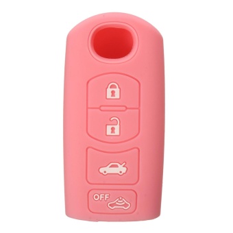 Gambar Black Silicone Case Shell Cover FOR M6 CX7 CX9 SEDAN 4 Buttons Smart Key Fob (Pink)   intl