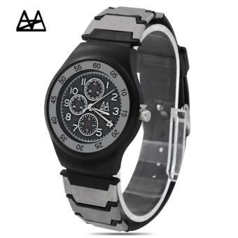 [BLACK] Zuimeier 2071 Male Quartz Watch Decorative Sub-dial - intl  