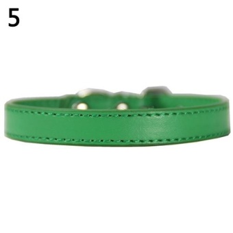 Harga Bluelans(R) Fashion Adjustable Faux Leather Solid Color Dog Cat
Puppy Neck Strap Pet Collar M (Green) intl Online Terjangkau