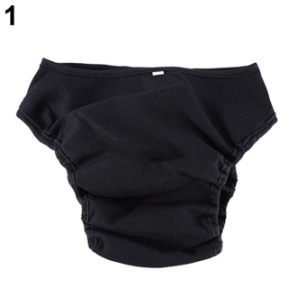 Gambar Bluelans(R) Female Pet Dog Menstruation Washable Reusable Diaper Protector Cute Pants M (Black)   intl