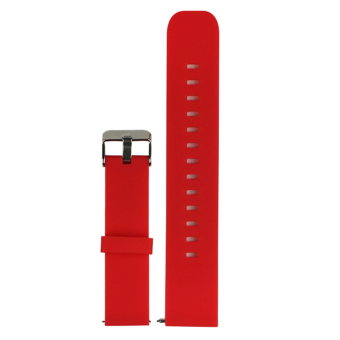 Bluelans® Silicone Watch Band for Moto 360 2 42mm Sumsang S2 Pebble Time Round Red  
