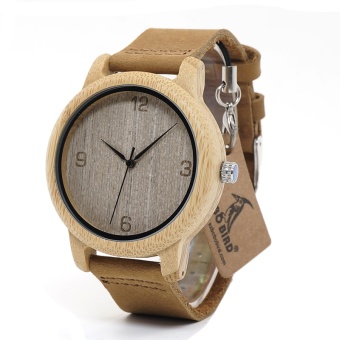 Gambar BOBO BIRD WL09 Womens Casual Antique Round Bamboo Wooden Watch Jam Tangan With Leather Strap Lady Watch Jam Tangan es Top Brand Luxury Soft Natural OEM L09