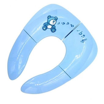 Gambar BolehDeals Folding Travel Potty Seat Baby Portable Training ToiletToddler Blue   intl