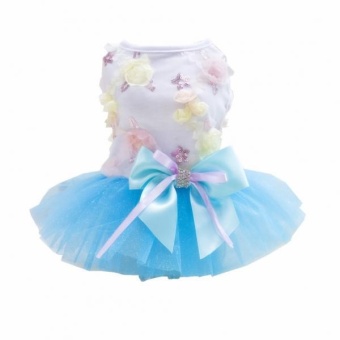 Gambar BolehDeals Lovely Puppy Skirt Princess Dress Bowtie Party Clothesfor Small Pet Dog XS   intl