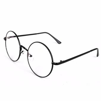 Gambar Bos Online Kacamata Besar Round Glasses Dress Up Spectacles (Black)