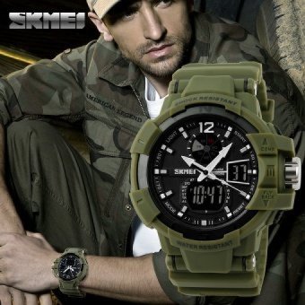 Brand Men Boy Sports Watches LED Digital Quartz MultifunctionWaterproof Military wrist watch montre homme 1040 - intl  