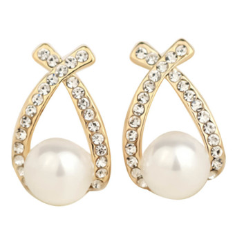 Gambar Cannice Anting Korea Pearl Crystal