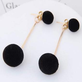 Gambar Cannies Anting Tusuk PomPom double fuzzy balls