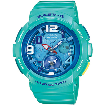 Gambar Casio Baby G   Jam Tangan Digital Wanita   Hijau Tosca   Strap Resin   BGA 190 3B