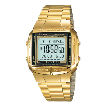 Gambar Casio Databank Original DB 360G 9A   Jam Tangan Pria dan Wanita   Gold   Stainless Steel