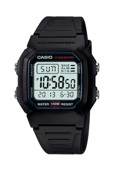 Gambar Casio Digital Original W 800H 1AV   Jam Tangan Pria   Hitam   Karet