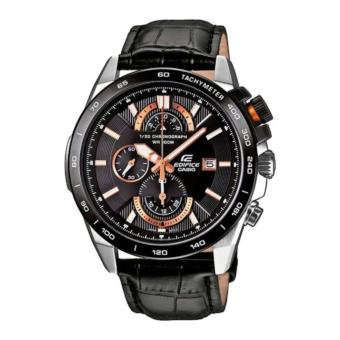 Gambar CASIO EDIFICE EF 520L 1AV JAM TANGAN PRIA  LEATHER (BLACK)