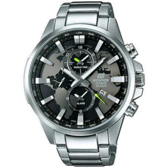 Casio Edifice EFR 303D- 1AV Chain Stainless Steel Silver Combi Black Dial  