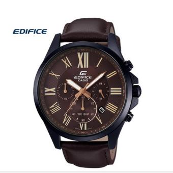 Gambar Casio Edifice EFV 500BL 1AV   Jam Tangan Pria   Cokelat   Tali kulit