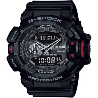 Gambar Casio G Shock Analog Digital Jam Tangan Pria   Hitam   Strap Karet   GA 400 1B