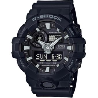 Gambar CASIO G SHOCK   Jam Tangan Pria   Hitam Hitam   Rubber Hitam   GA 700 1BDR