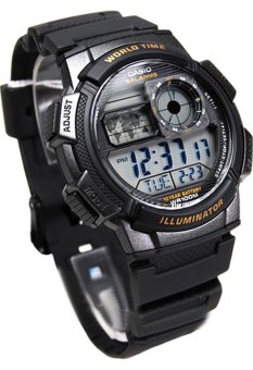 Gambar Casio Jam Tangan Pria   Hitam   Strap Rubber   AE 1000W 1AV