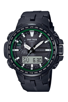 Gambar Casio ProTrek PRW pria   s6100y  1 jam lampu LED Double hitam