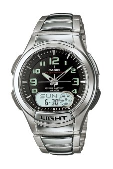 Gambar Casio Standard AQ 180WD 1BV   Jam Tangan Pria   Abu abu   Stainless Steel