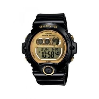 Casio Womens BG6901-1 Baby-G Black Resin and Gold-Tone Accented Large Digital Sport Watch - intl  