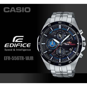 Casioo Edifice EFR 556D - 1A2VUDF Chain Stainless Silver Dial BlackBlue RedBull (Limited Edition)  